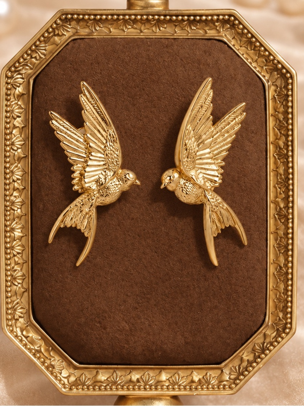 Swallow Gold Bird Earrings